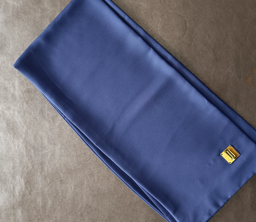 Bandeau Satiné Bleu Marine